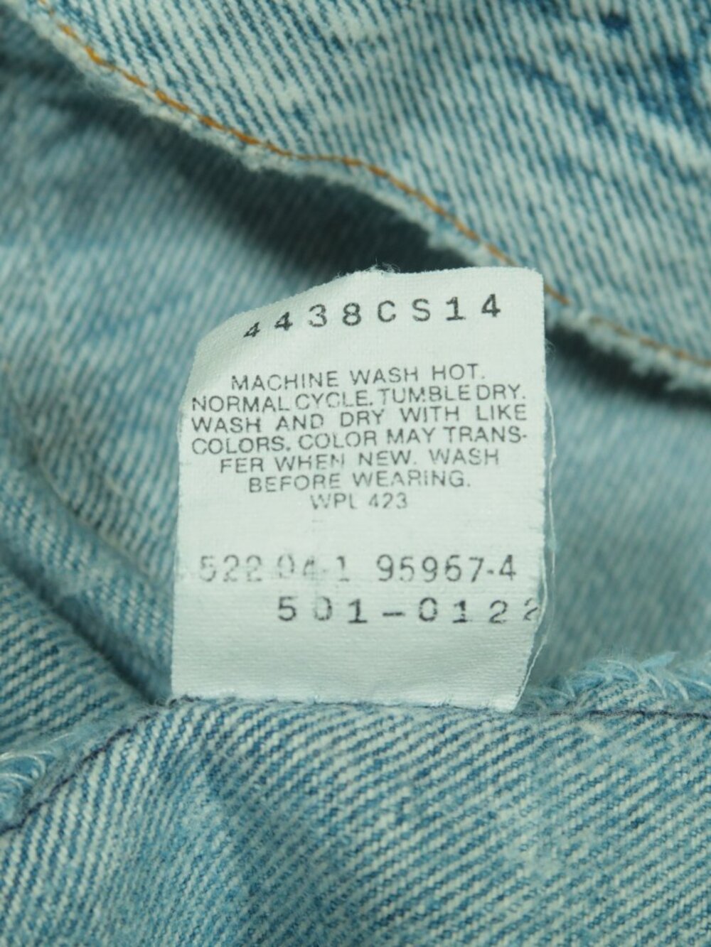 Vintage 80s Levis 501 Acid Wash Jeans Mens 36 (Fits 33) Blue Original Fit - Picture 7 of 12